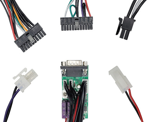 Custom wiring harness with PCBA and connector