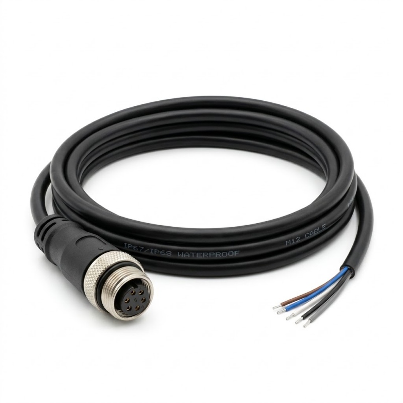 Custom M12 Sensor Cable for IP67/IP68 Waterproof M12 Cable Assembly Industrial Grade Waterproof Interconnects SINNHONG Vietnam/China OEM Manufacturer