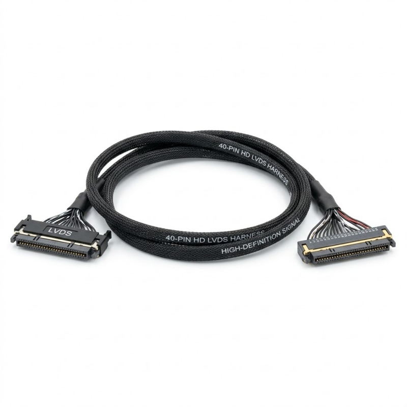 Custom LVDS wire harness 40-Pin High-Definition LVDS Harness for Low-carbon footprint LVDS assembly manufacturing SINNHONG Vietnam/China