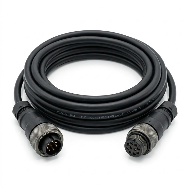 Custom Waterproof Wire Harness Assembly with Watertight Multi-Pin Connectors, Waterproof Inline Connector Cable Harness for Smart City Infrastructure SINNHONG Vietnam/China OEM Manufacturer