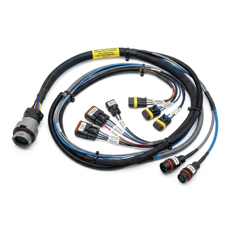 Custom Agriculture Industrial Machine Wire Harness，Smart Tractor Sensor Connectivity Harness Autonomous Tractor Wire Harness for 24/7 Farming SINNHONG Vietnam/China ODM Manufacturer
