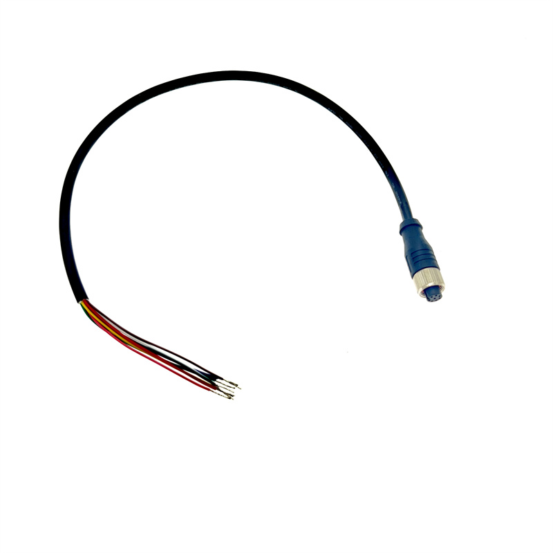 M12 waterproof cable assemblies with braided shielding